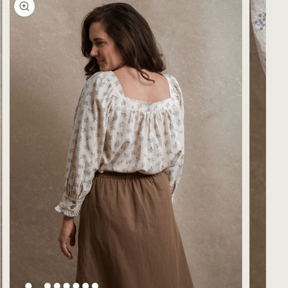 Neuflora NWT Marietta Blouse - Cream Floral - Picture 4 of 5